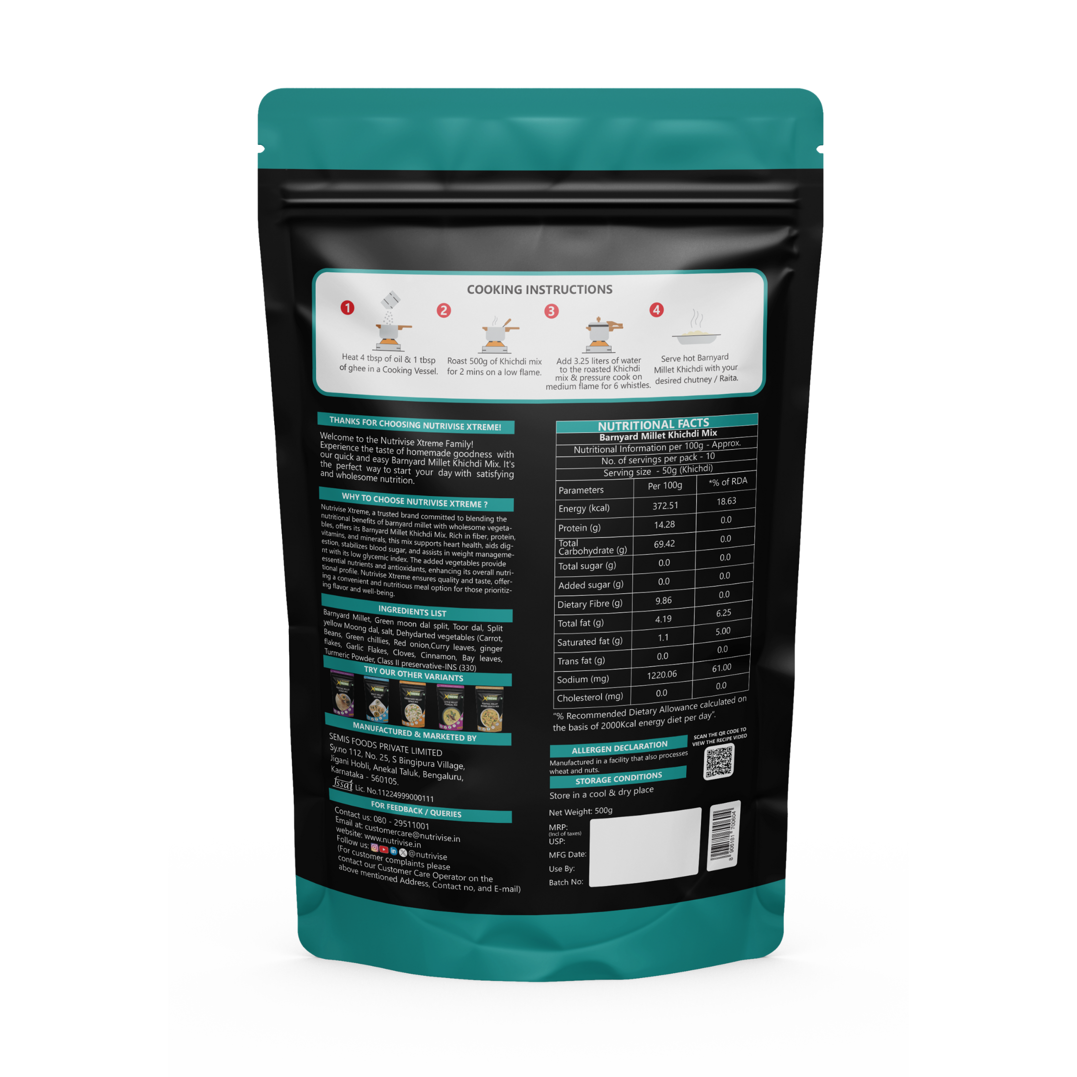 Barnyard Millet Khichdi Mix