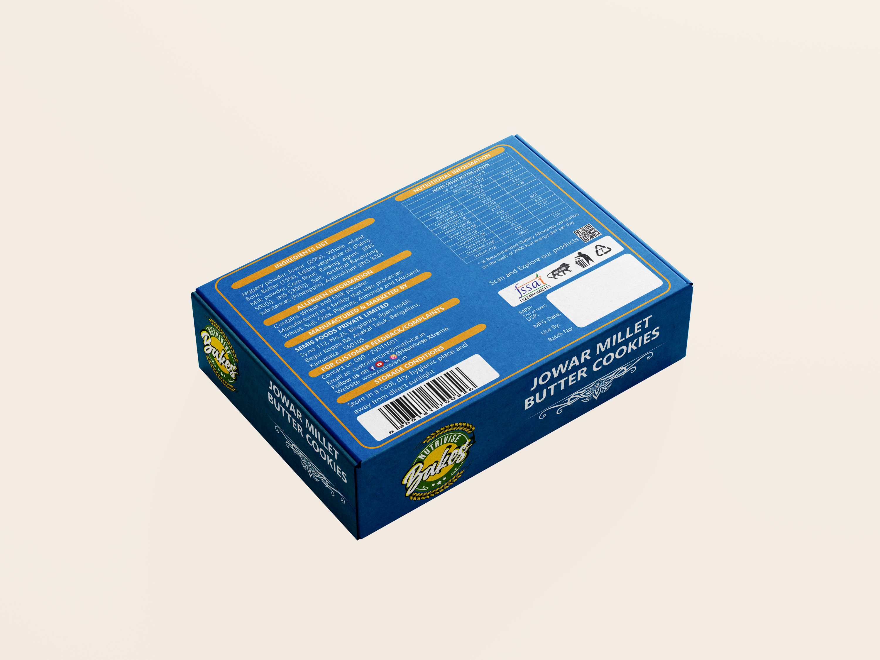 Jowar Millet Butter Cookies