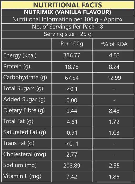 Millet Nutrimix Powder Vanilla