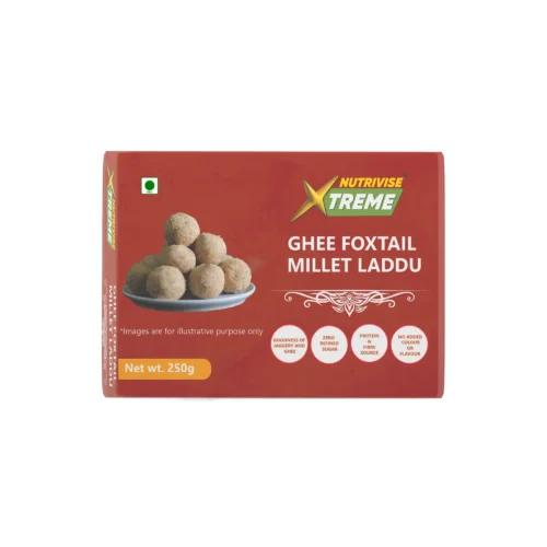 Ghee Foxtail Millet Laddu Nutrivise Xtreme Millet Products Front View