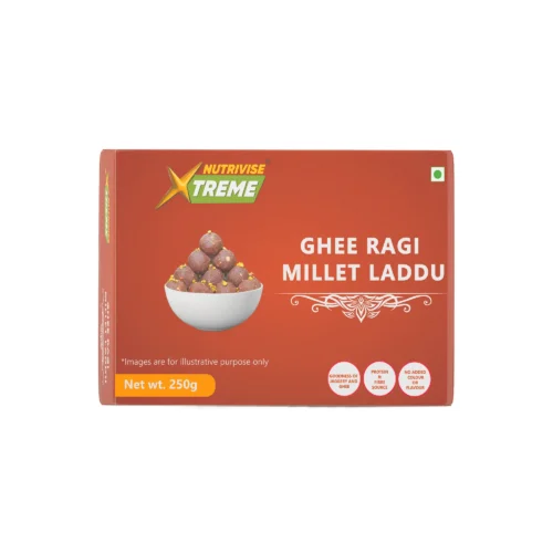Ghee Ragi Millet Laddu Nutrivise Xtreme Millet Products Front View