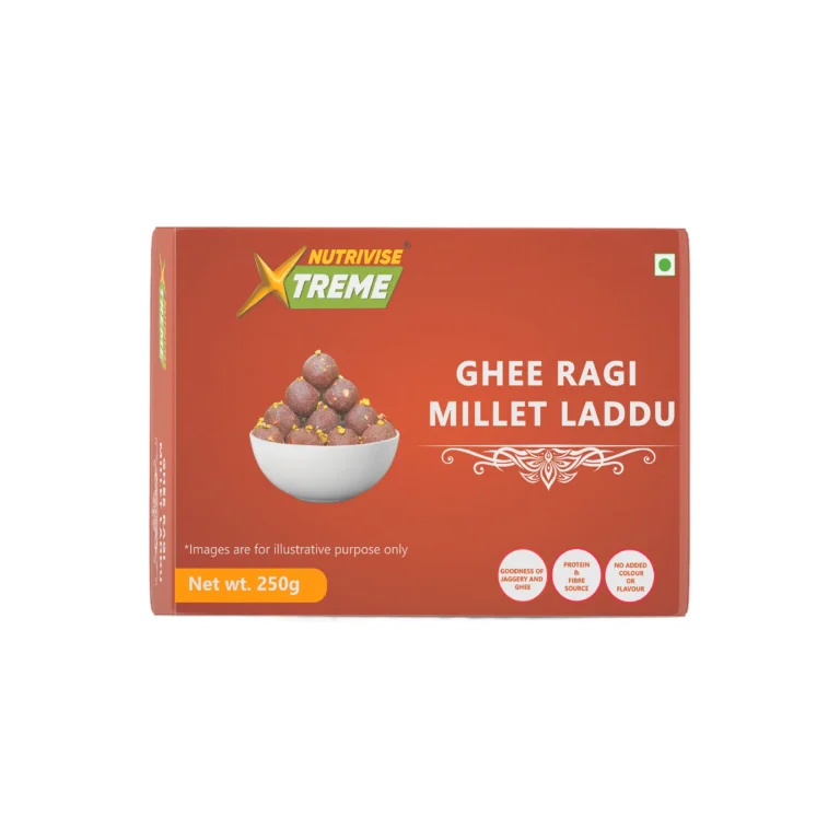 Ghee Ragi Millet Laddu Nutrivise Xtreme Millet Products Front View