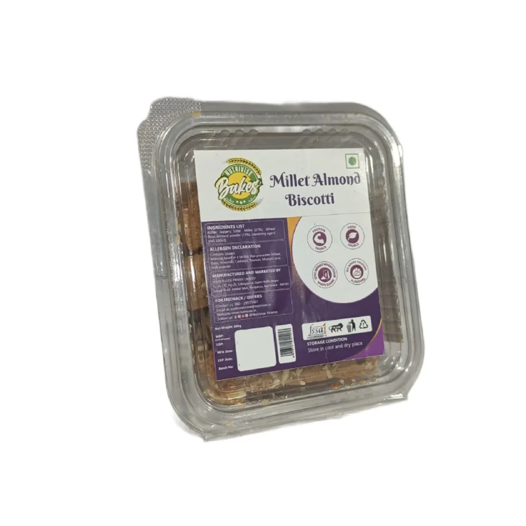 Millet Almond Biscoti Nutrivise Xtreme